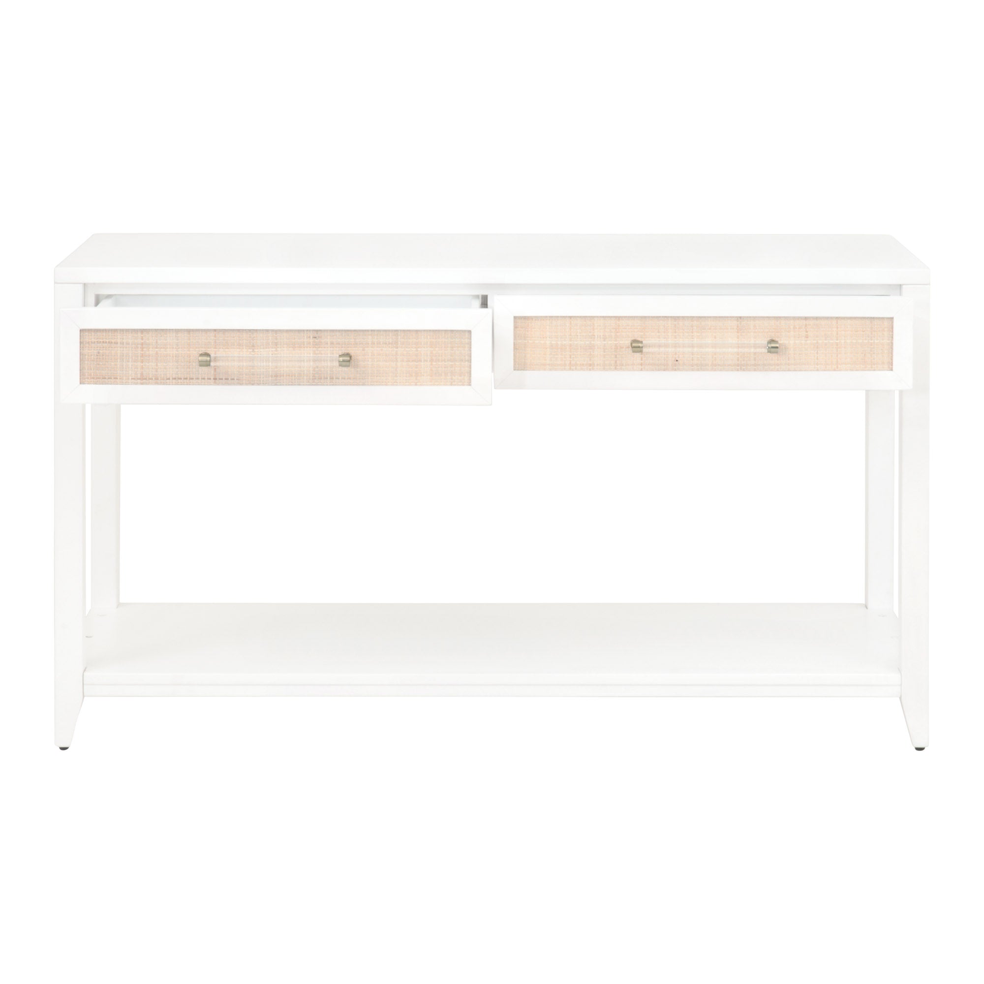  Essentials For Living Holland 2-Drawer Console Table - Matte White - Bonton