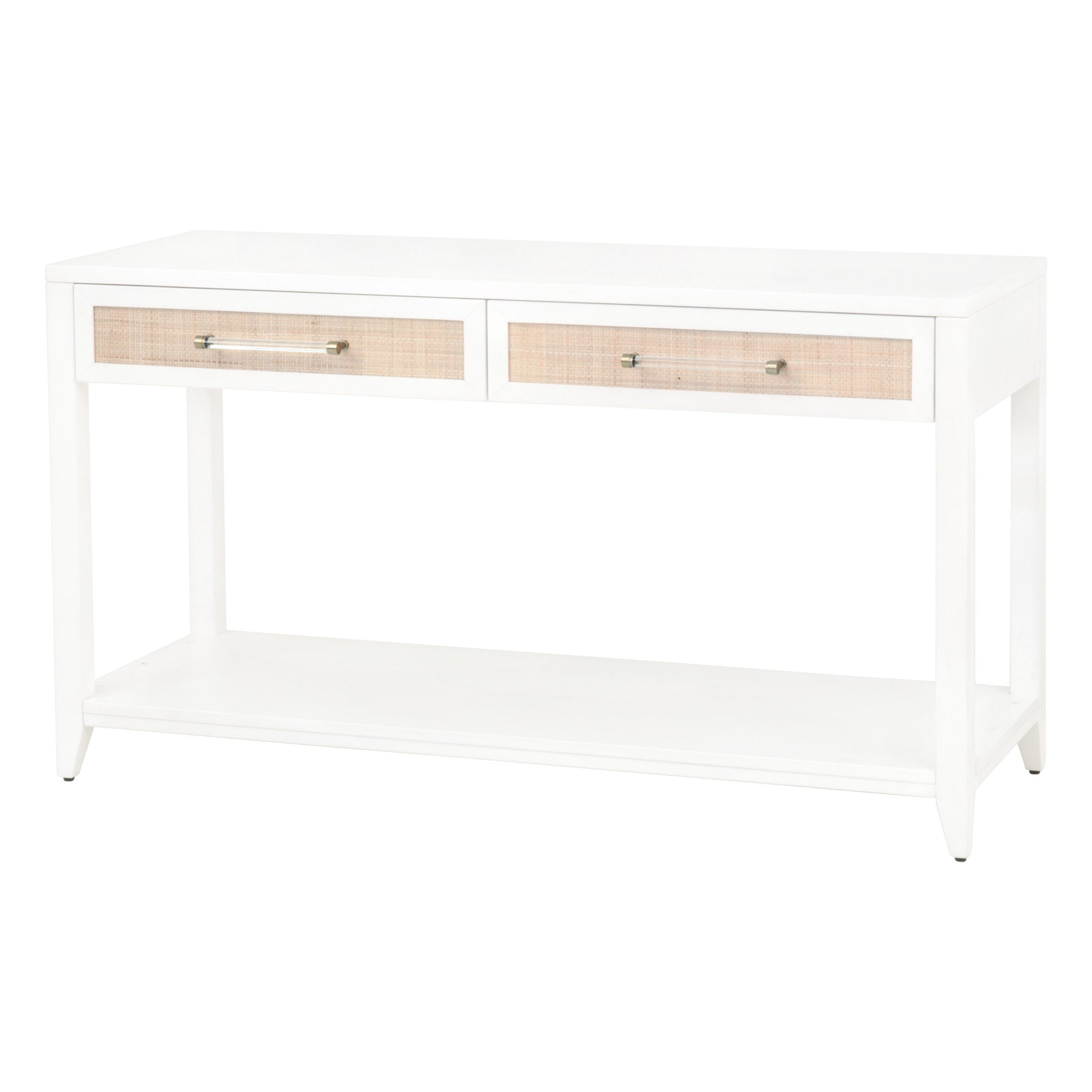  Essentials For Living Holland 2-Drawer Console Table - Matte White - Bonton