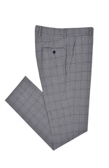 Hoxton Notch Lapel Light Gray Window Plaid Suit