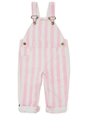 Wide Stripe Denim Overalls