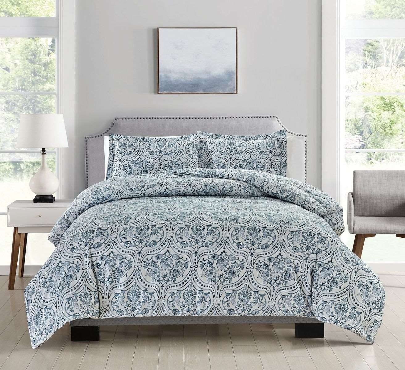  Bibb Home Bibb Home 4 Pc Duvet & Down Alternative Comforter Set - Queen - Bonton
