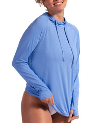 BloqUV UPF 50+ Sun Protection Unisex Hoodie-2X-Indigo-1