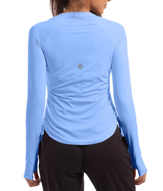 BloqUV Women's UPF 50+ Sun Protection Drawstring Crew Top