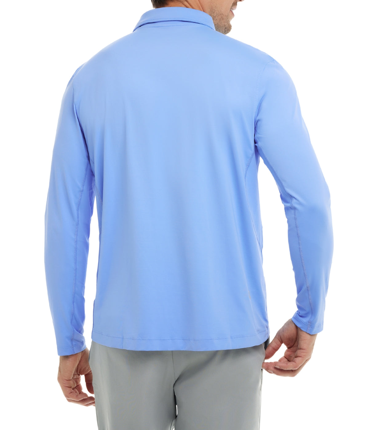  BloqUV BloqUV Men's UPF 50+ Sun Protection Collared Long Sleeve Polo - Indigo - Bonton