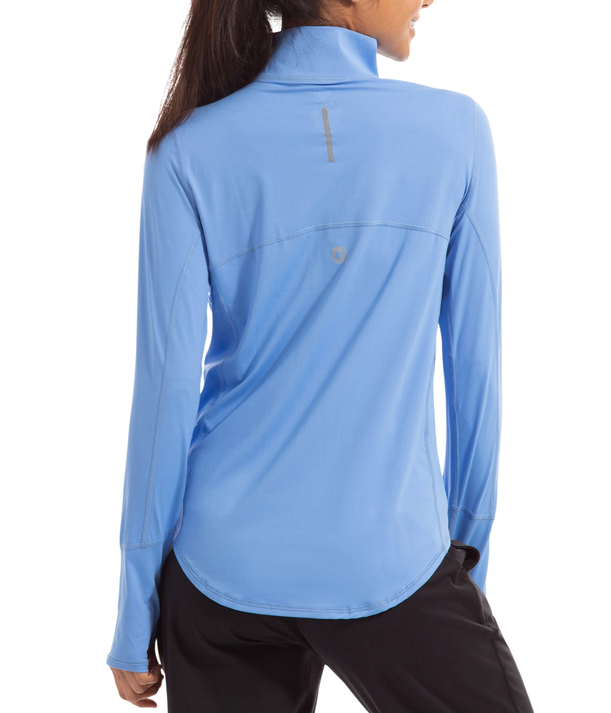  BloqUV BloqUV Women's UPF 50+ Sun Protection Relaxed Mock Neck Quarter Zip Top - Indigo - Bonton