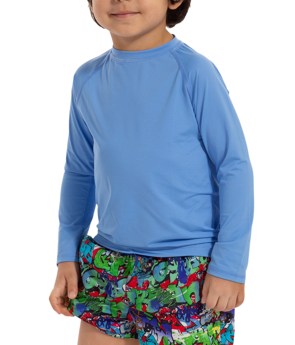  BloqUV BloqUV Toddlers' UPF 50+ Sun Protection Long Sleeve Crew Neck Top - Indigo - Bonton