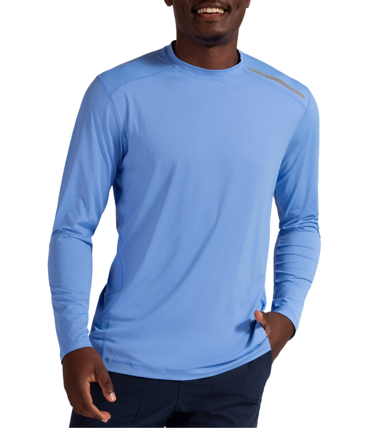  BloqUV BloqUV Men's UPF 50+ Sun Protection Long Sleeve Jet Tee Top - Indigo - Bonton