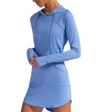 BloqUV Women's UPF 50+ Sun Protection Hoodie Dress