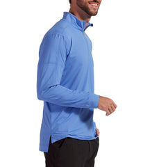 BloqUV Men's UPF 50+ Sun Protection Long Sleeve Mock Zip Top