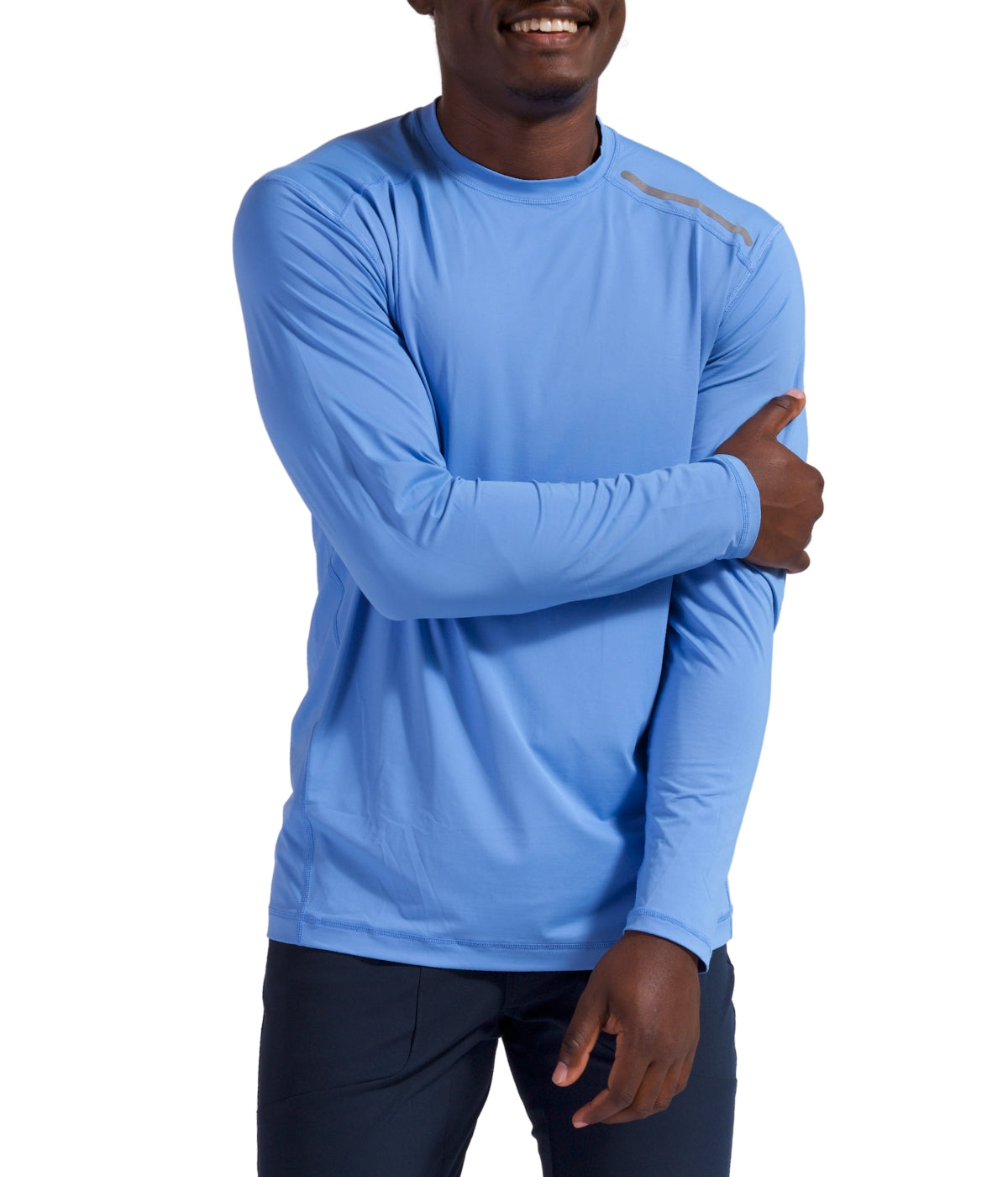  BloqUV BloqUV Men's UPF 50+ Sun Protection Long Sleeve Jet Tee Top - Indigo - Bonton