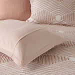 Ellipse Cotton Jacquard Comforter Set Blush