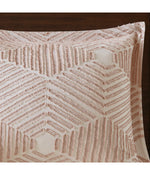Ellipse Cotton Jacquard Comforter Set Blush