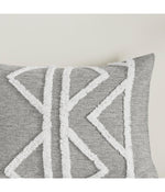 Hayes Chenille 3 Piece Cotton Comforter Set Gray
