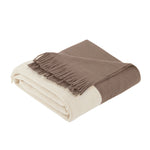 Halmstad Color Block Faux Cashmere Throw Taupe