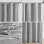 Kara Cotton Jacquard Shower Curtain Gray