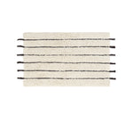 Arbor Stripe Tassel Cotton Tufted Rug Black & Neutral