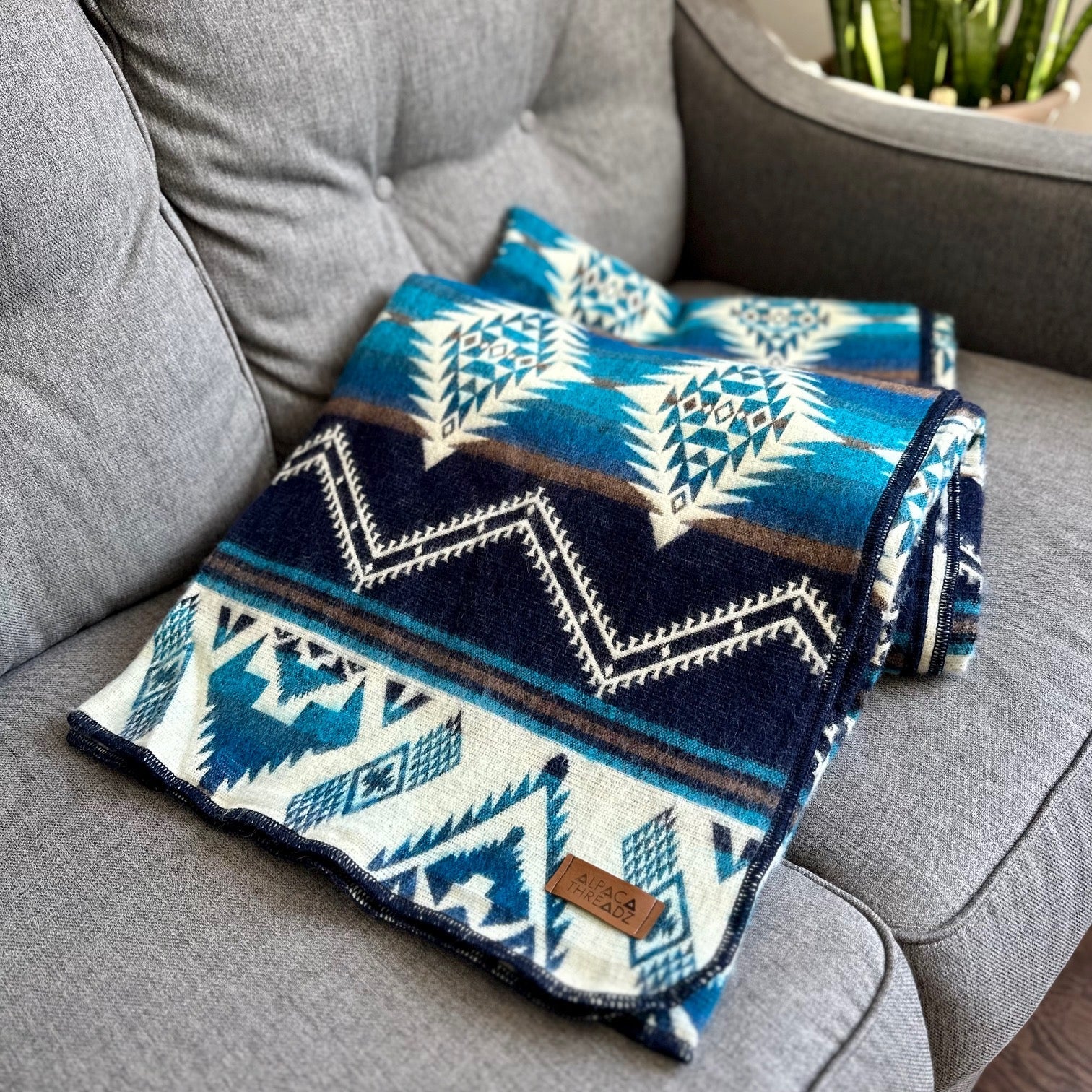  Alpaca Threadz Andean Alpaca Wool Blanket - Cobalt Blue by Alpaca Threadz - Default Title - Bonton