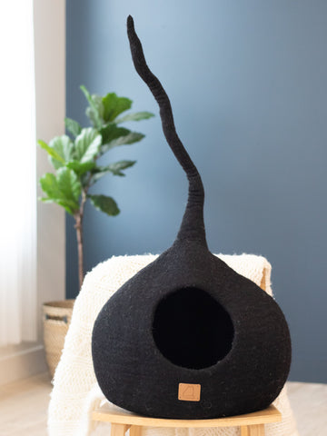 Night Black | Tail Style Cave by Fuzzy Cove