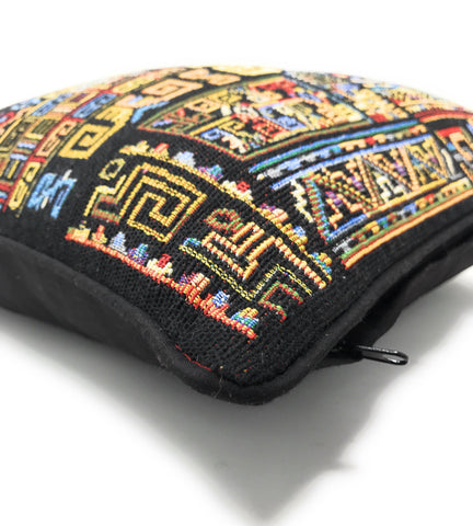 DaDa Bedding Ethnic Ornaments Geometric Black Tapestry Throw Pillow Covers 16" (18118) - DaDa Bedding Collection