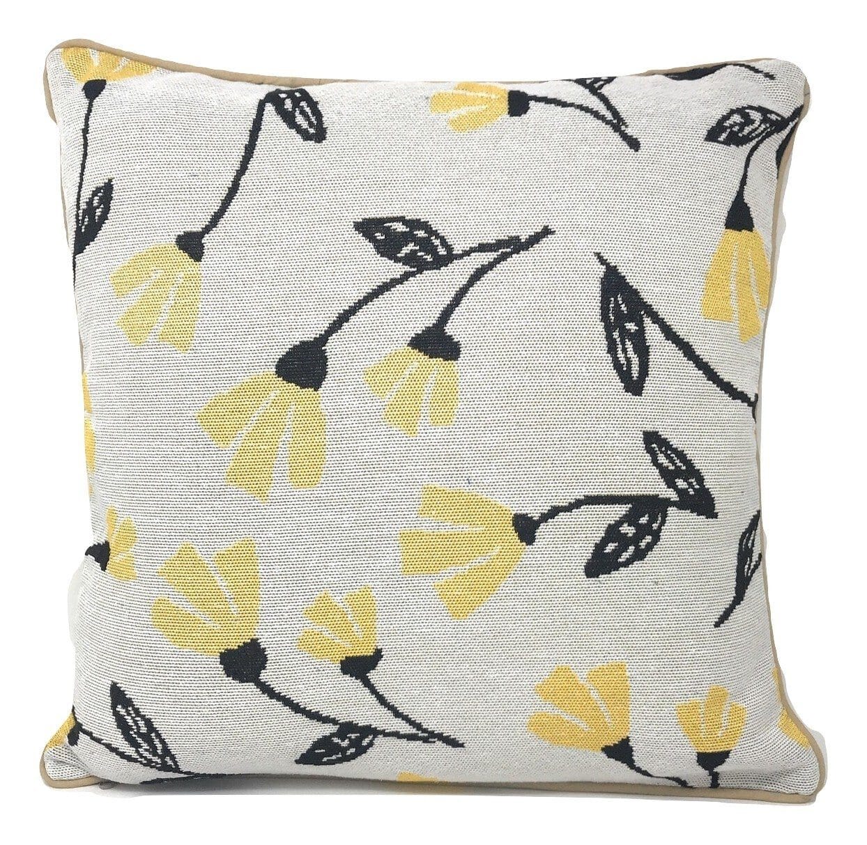  DaDa Bedding Collection DaDa Bedding Yellow Fleur Floral Botanical Spring Tapestry Throw Pillow Cover, 16