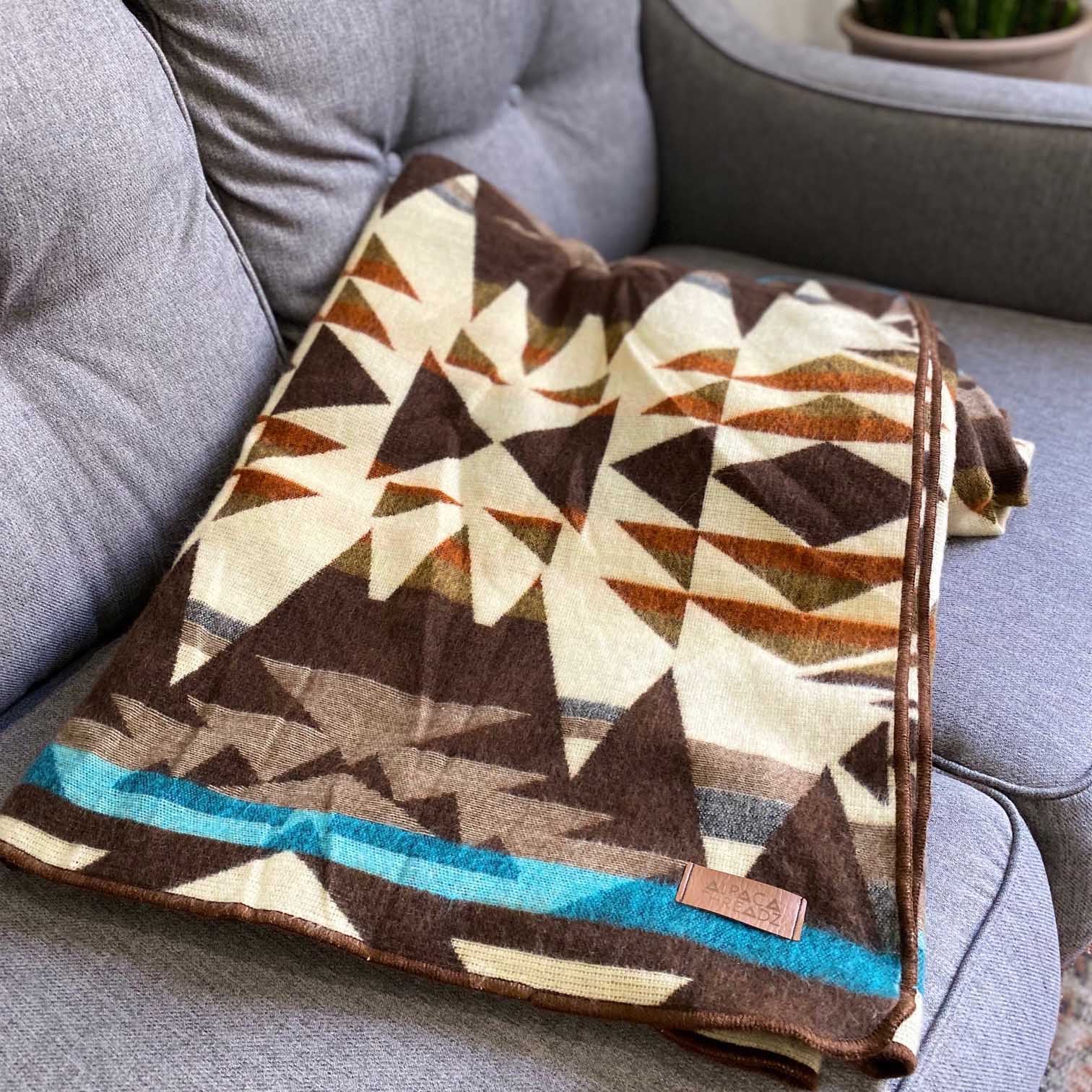  Alpaca Threadz Andean Alpaca Wool Blanket - Cowboy by Alpaca Threadz - Default Title - Bonton