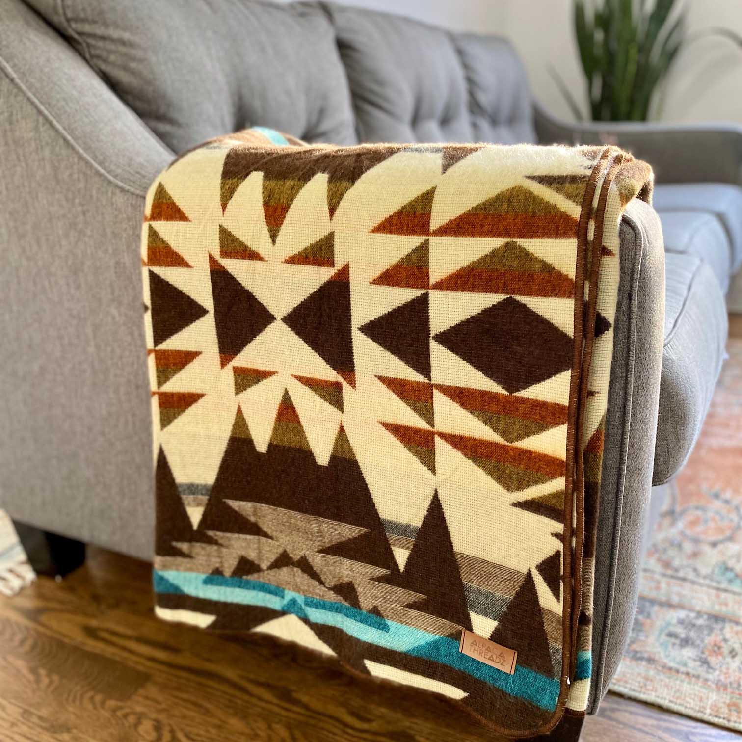  Alpaca Threadz Andean Alpaca Wool Blanket - Cowboy by Alpaca Threadz - Default Title - Bonton