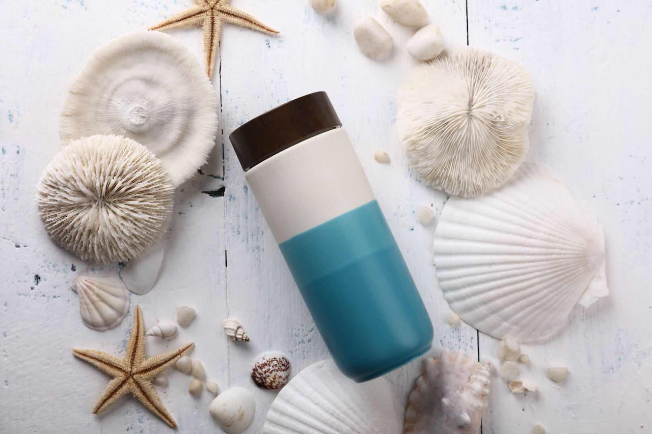  Acera The Beauty of Dawn Ceramic Tumbler - Turquoise Ombre - Bonton