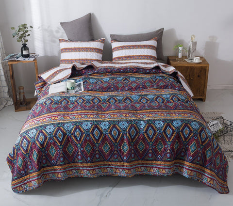DaDa Bedding Southwestern Aztec Bohemian Desert Tribal Quilted Bedspread Set (KSX-002) by DaDa Bedding Collection