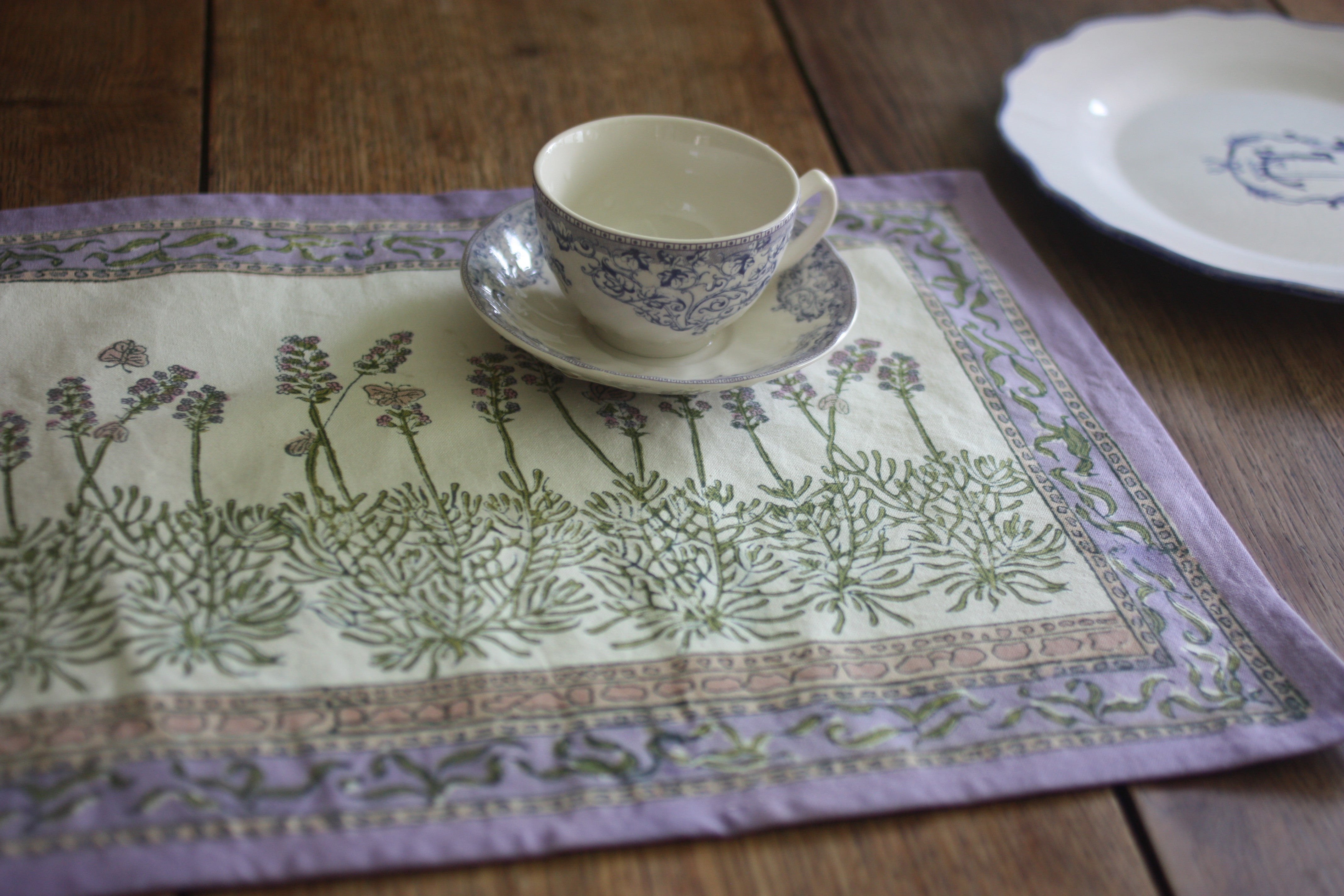  Couleur Nature Lavender Placemats Set of 6 - Purple - Bonton