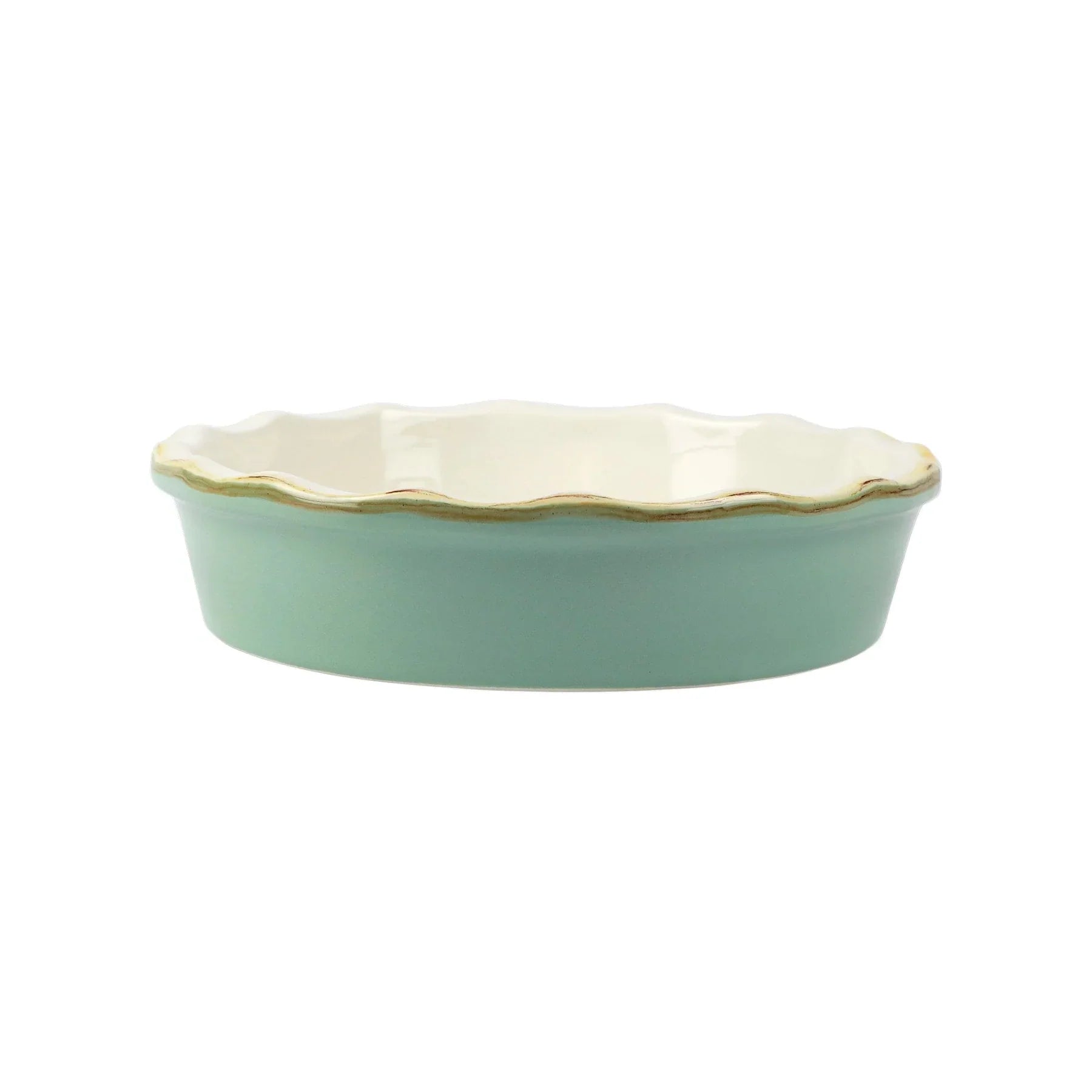  Vietri Italian Bakers Pie Dish - Aqua - Bonton