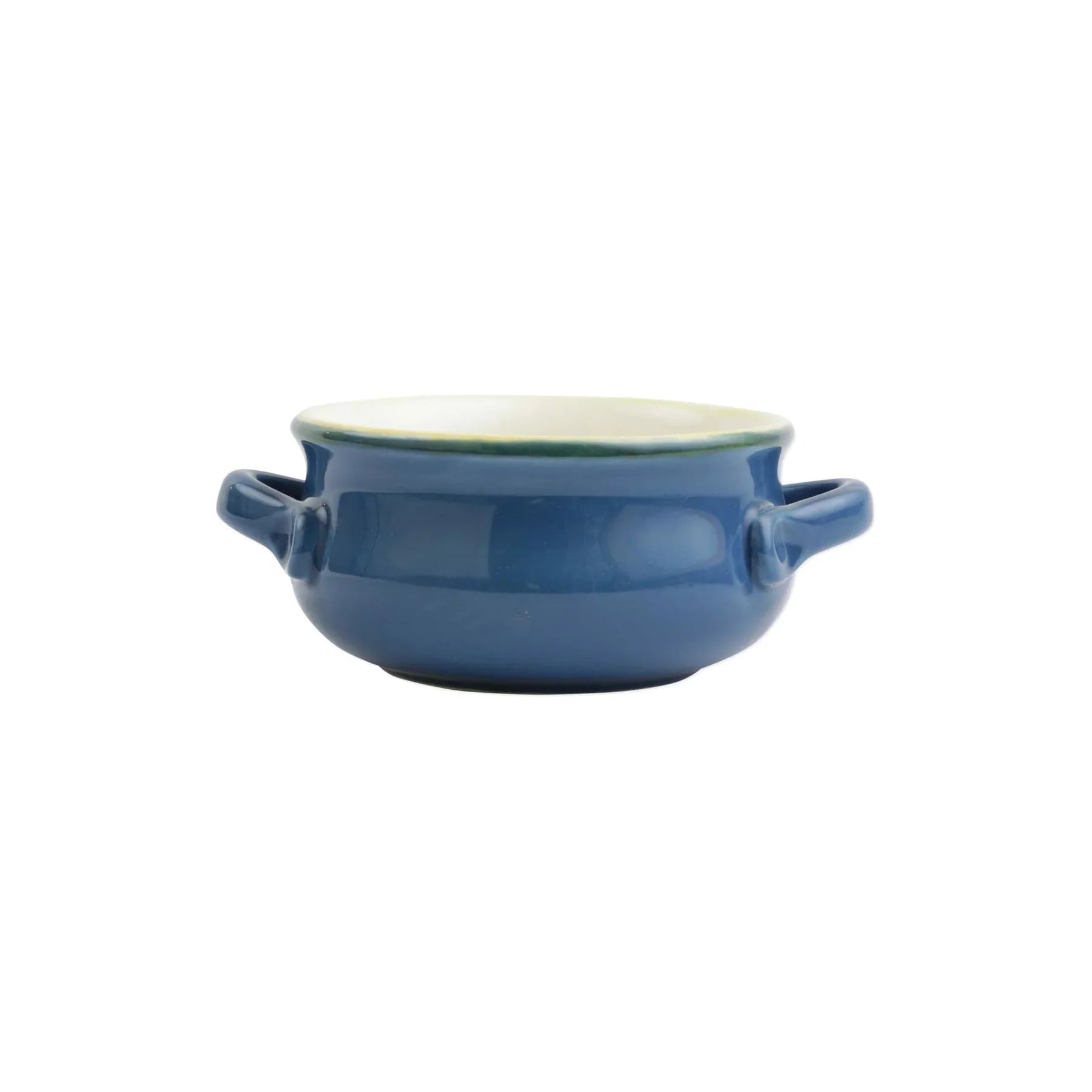  Vietri Italian Bakers Small Handled Round Baker - Blue - Bonton