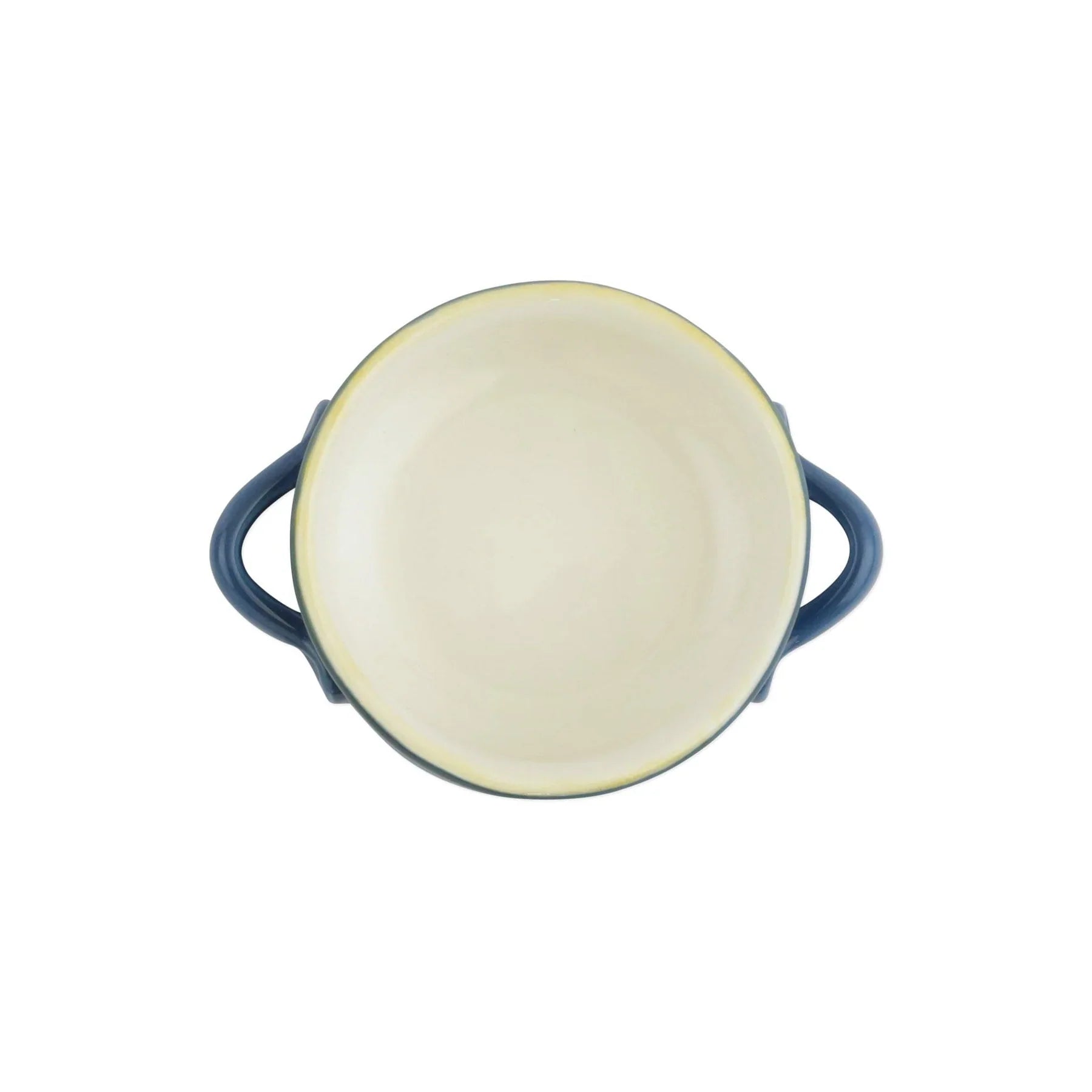  Vietri Italian Bakers Small Handled Round Baker - Blue - Bonton