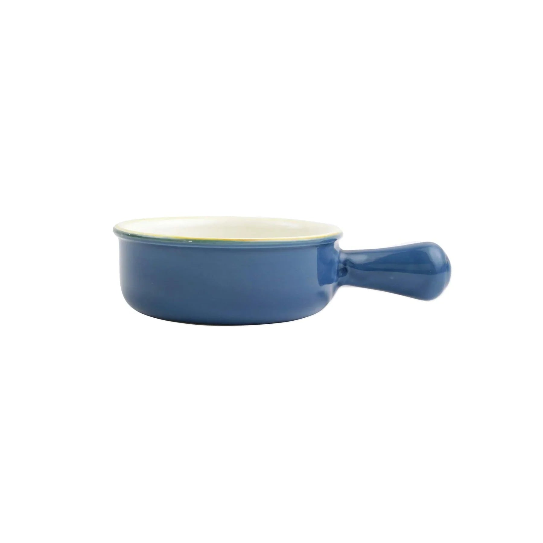  Vietri Italian Bakers Small Round Baker with Large Handle - Blue - Bonton