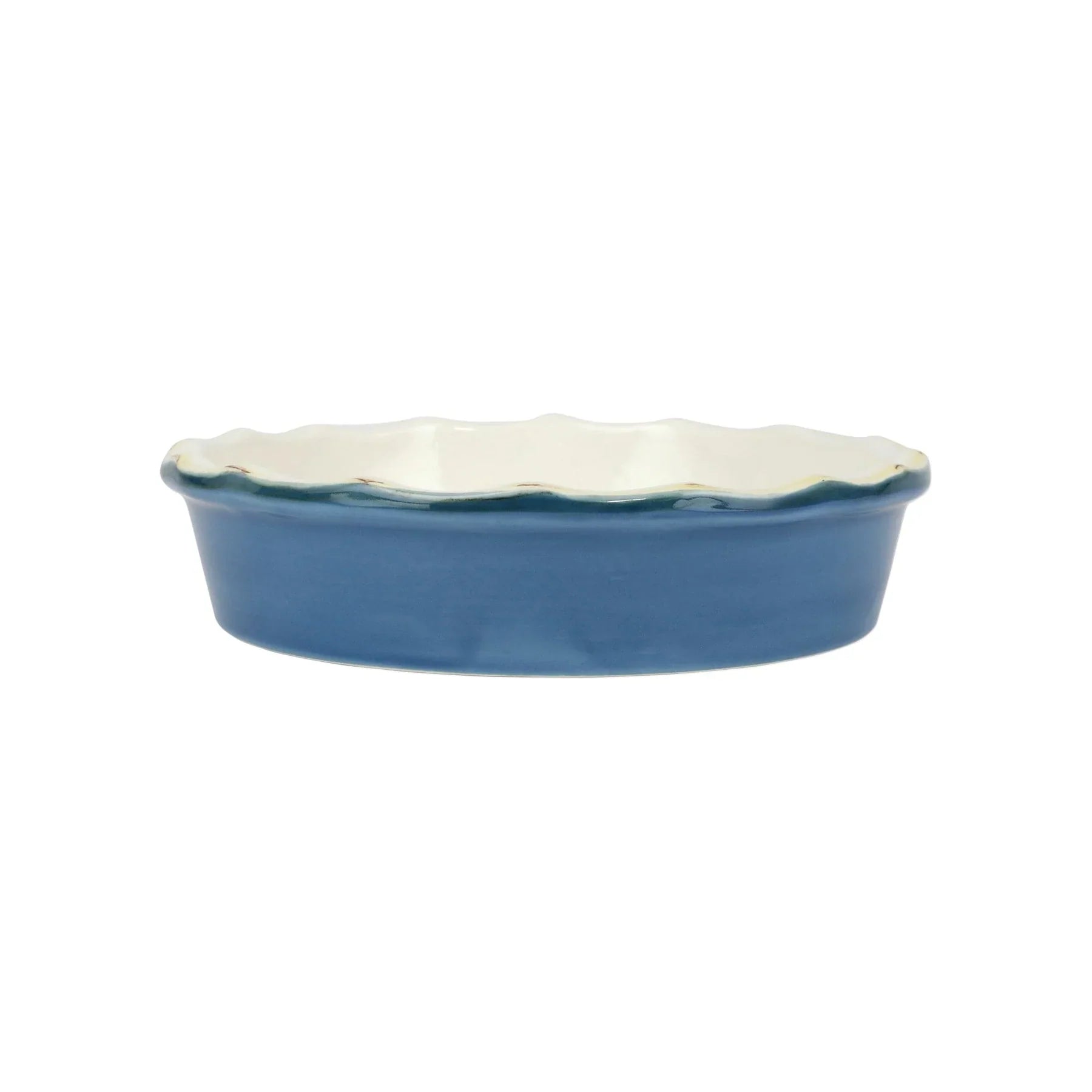  Vietri Italian Bakers Pie Dish - Blue - Bonton