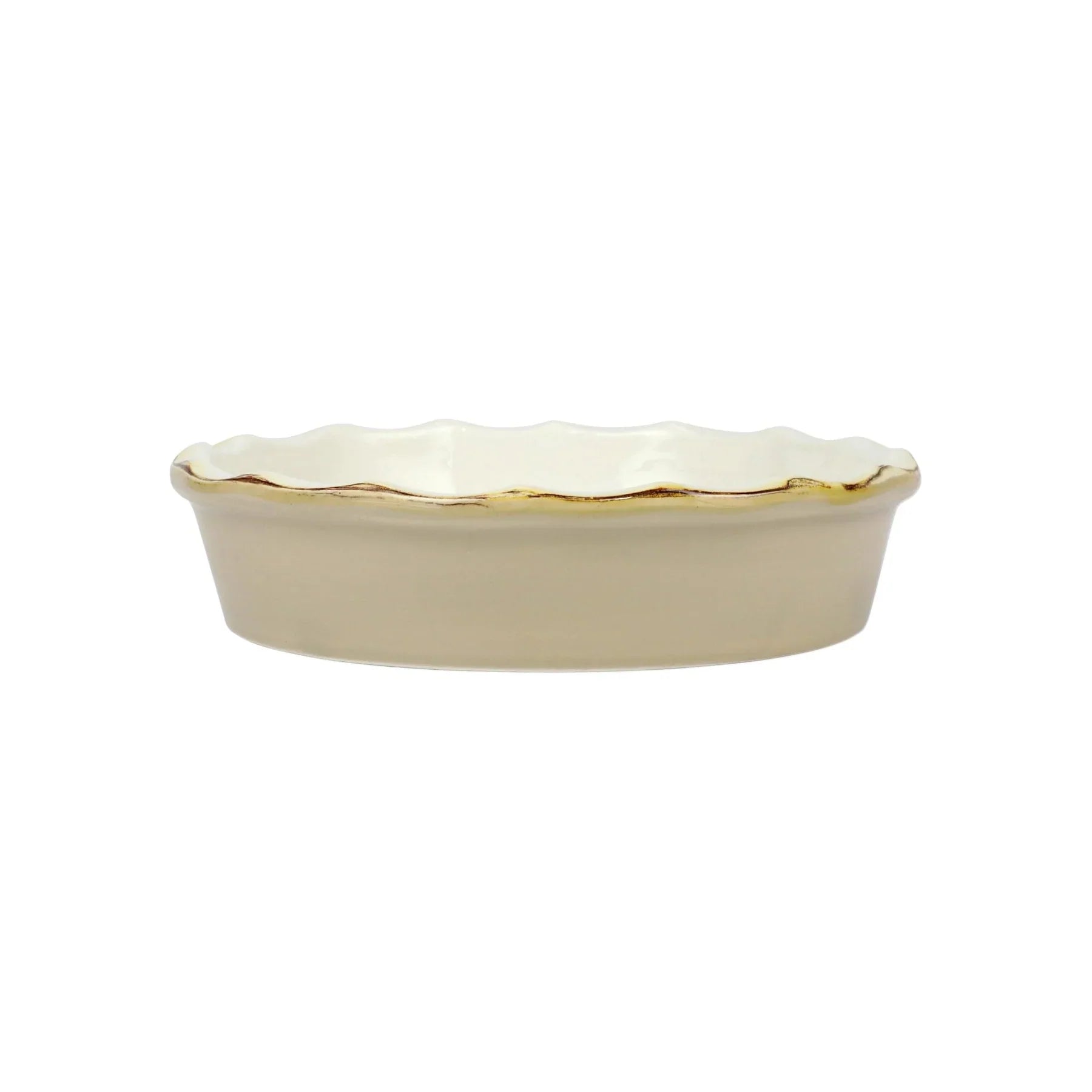  Vietri Italian Bakers Pie Dish - Cappucino - Bonton