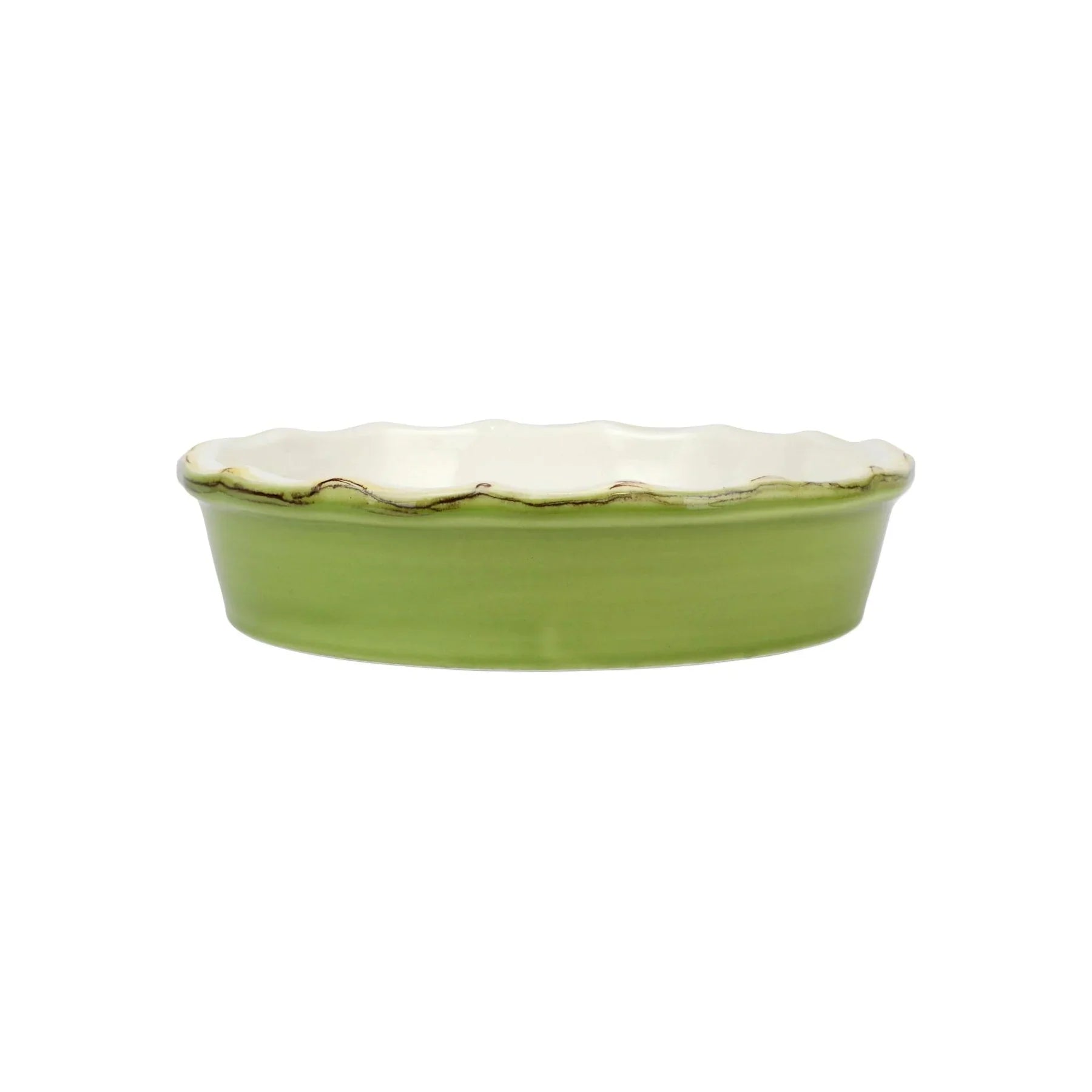  Vietri Italian Bakers Pie Dish - Green - Bonton