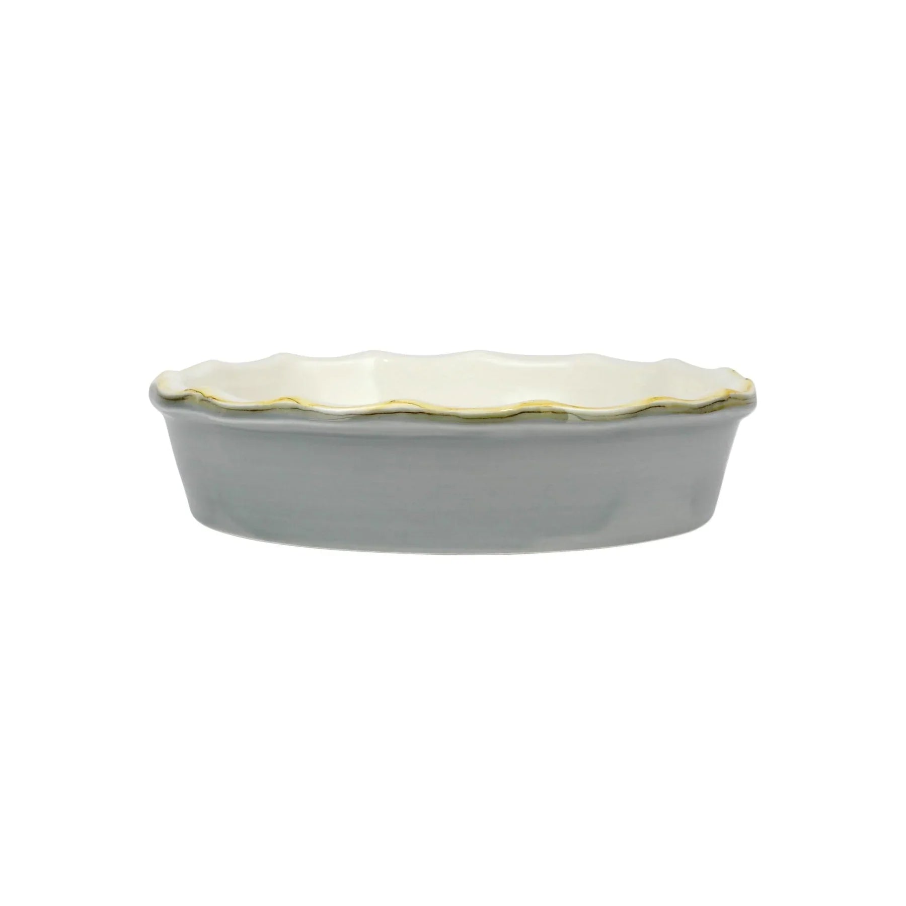  Vietri Italian Bakers Pie Dish - Gray - Bonton