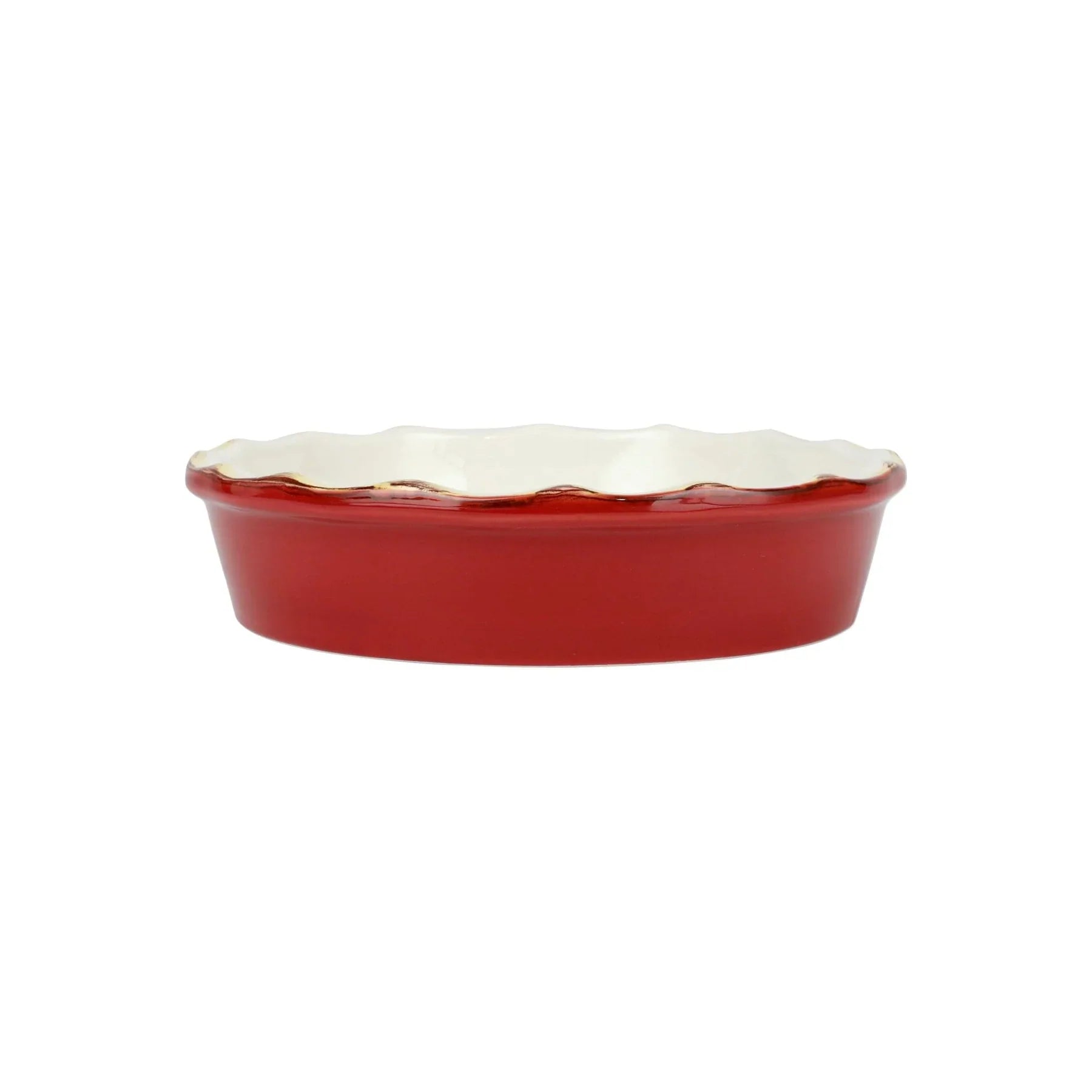  Vietri Italian Bakers Pie Dish - Red - Bonton