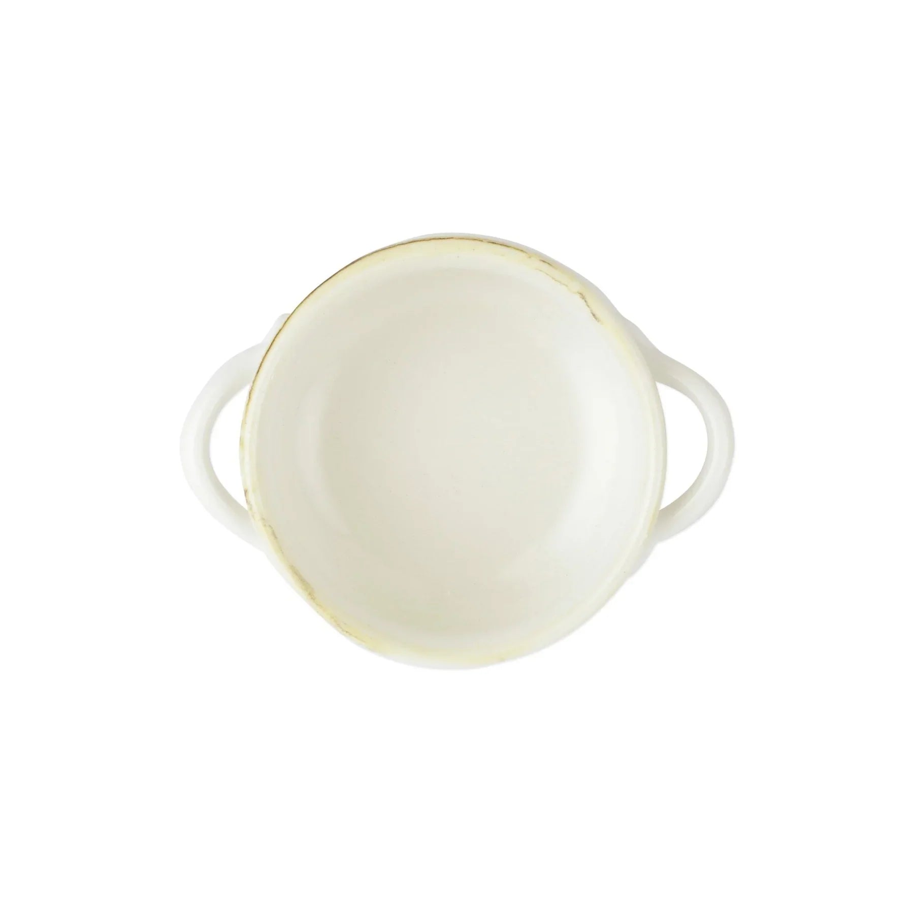  Vietri Italian Bakers Small Handled Round Baker - White - Bonton