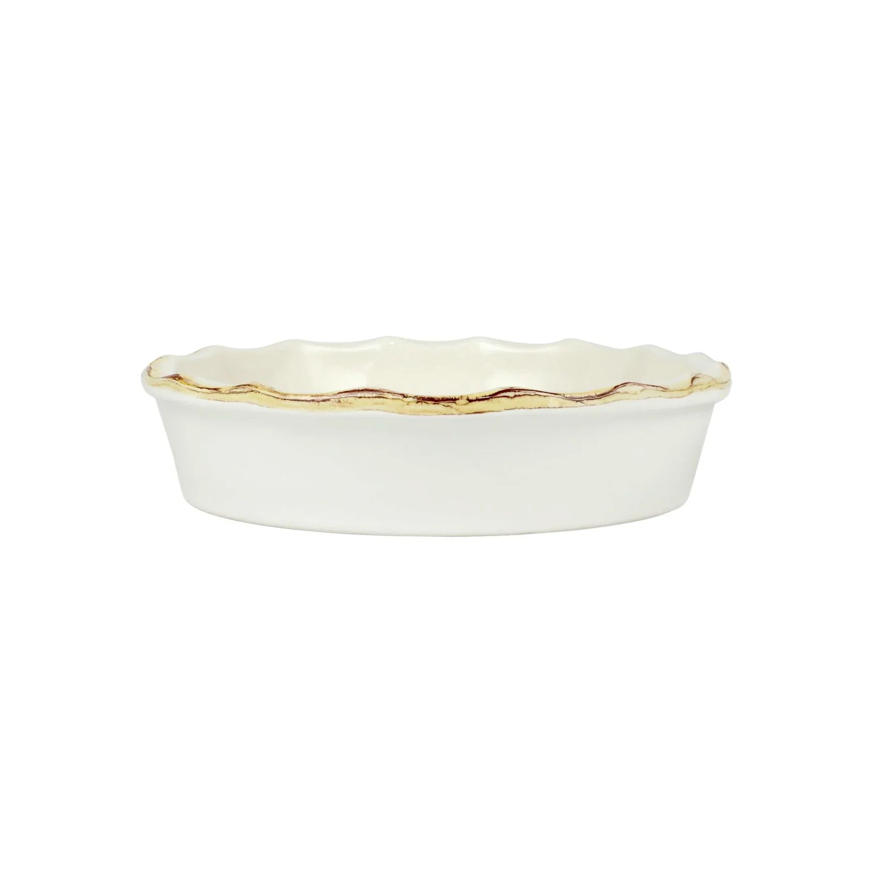  Vietri Italian Bakers Pie Dish - White - Bonton