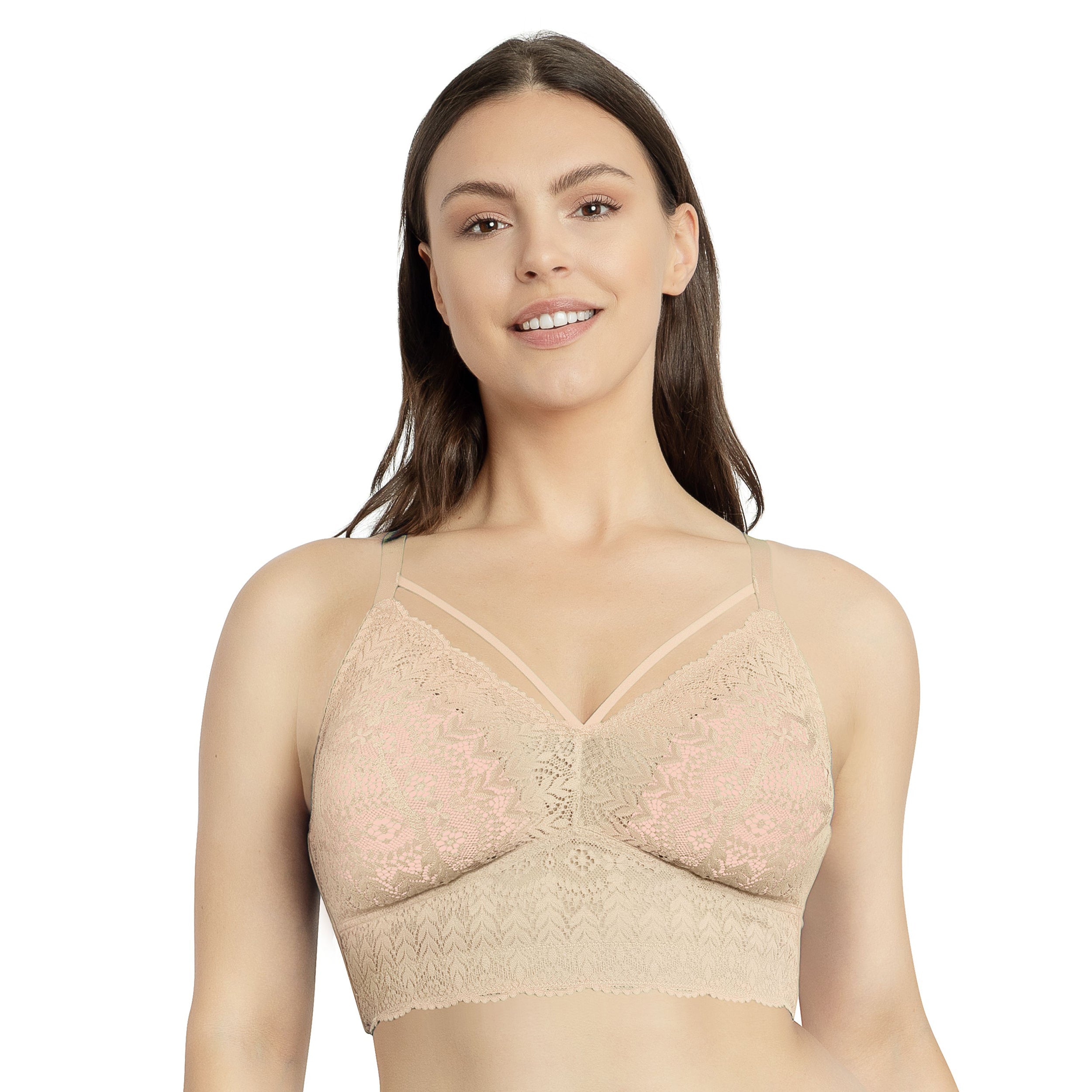  PARFAIT Mia Lace Wire-Free Padded Lace Bralette - Bare - Bonton