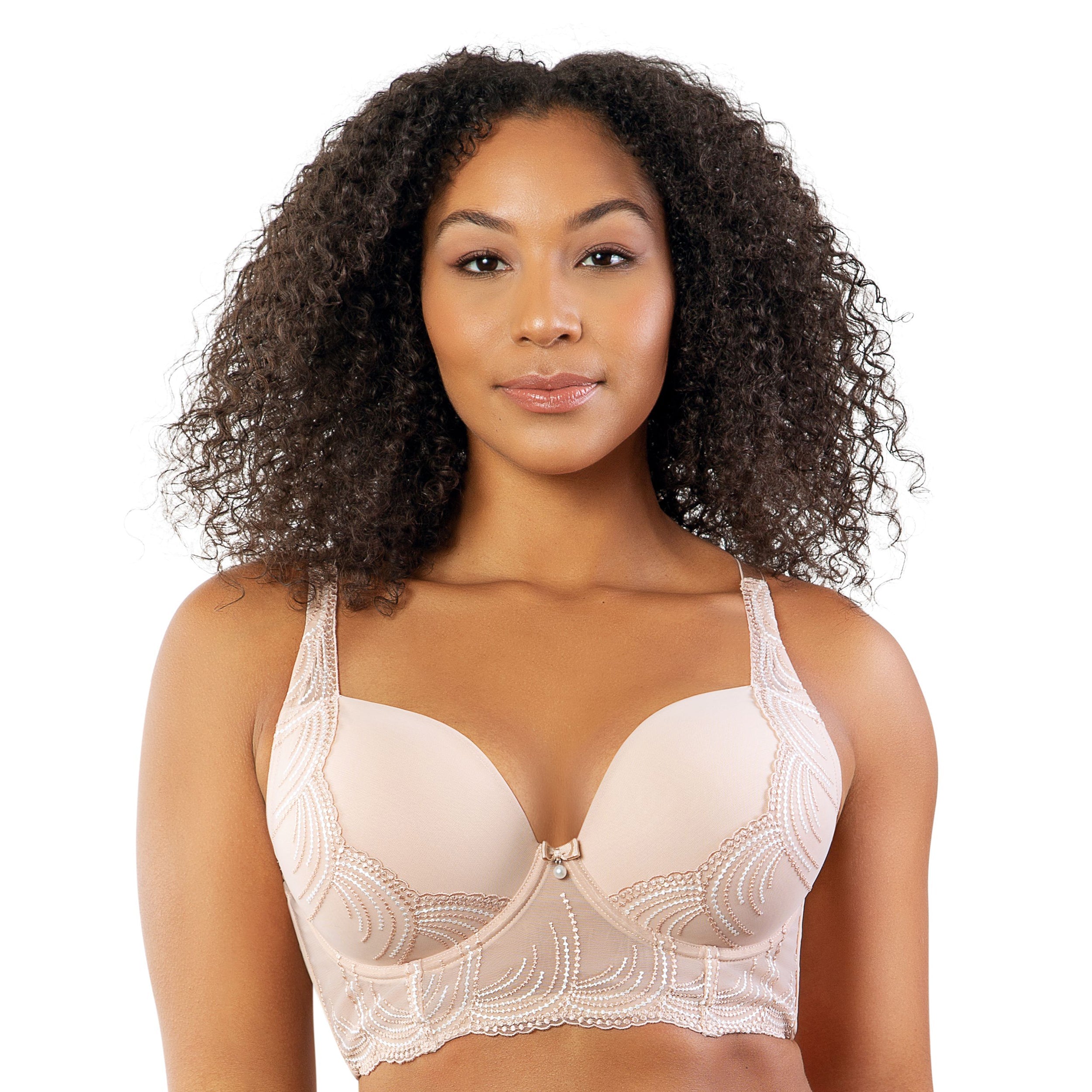  PARFAIT Pearl Longline Plunge Bra - Cameo Rose - Bonton