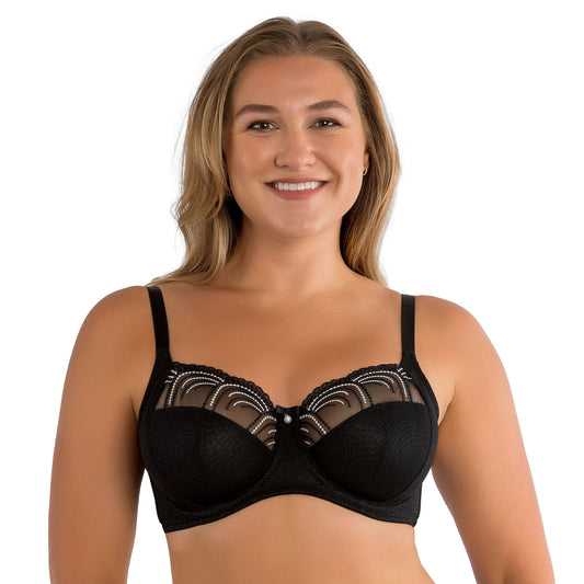 Pearl Unlined Bra-Black-32D-1