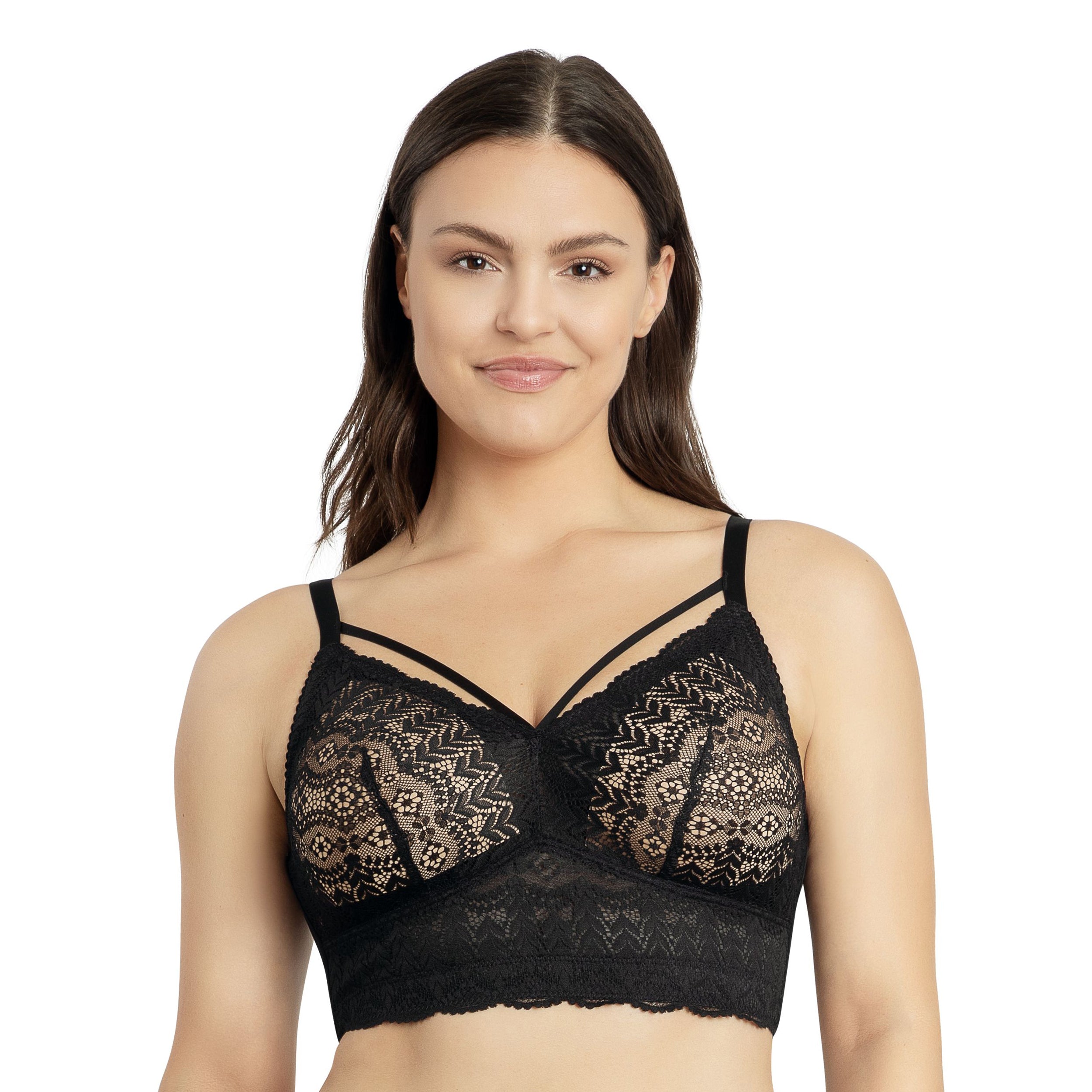  PARFAIT Mia Lace Wire-Free Padded Lace Bralette - Black - Bonton