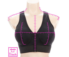 InstantRecoveryMD Compression Bra With Zip and Hook-N-Eye MD227