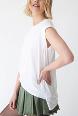 Inca Flowy Crewneck Rolled-Cuff Muscle Tee