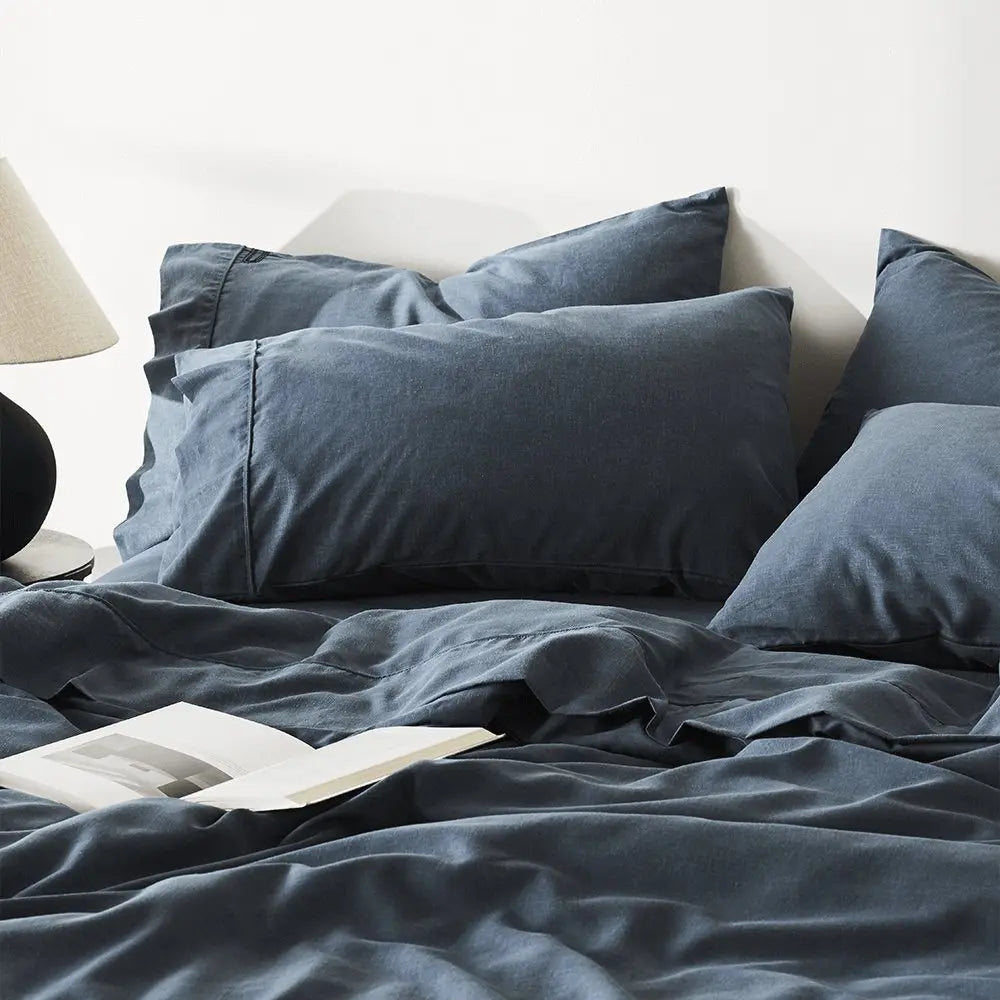  ettitude Linen+ Bamboo Pillowcase Set by ettitude - Stone - Bonton