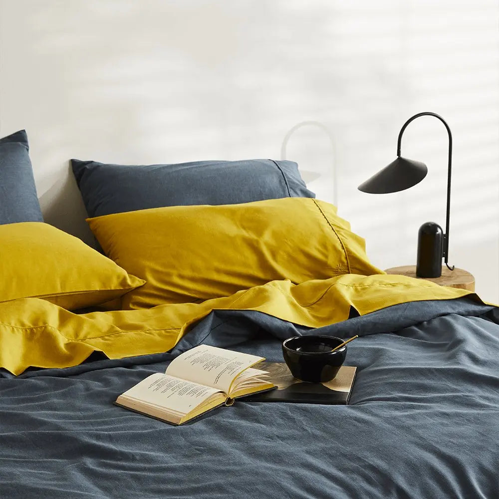  ettitude Linen+ Bamboo Pillowcase Set by ettitude - Stone - Bonton