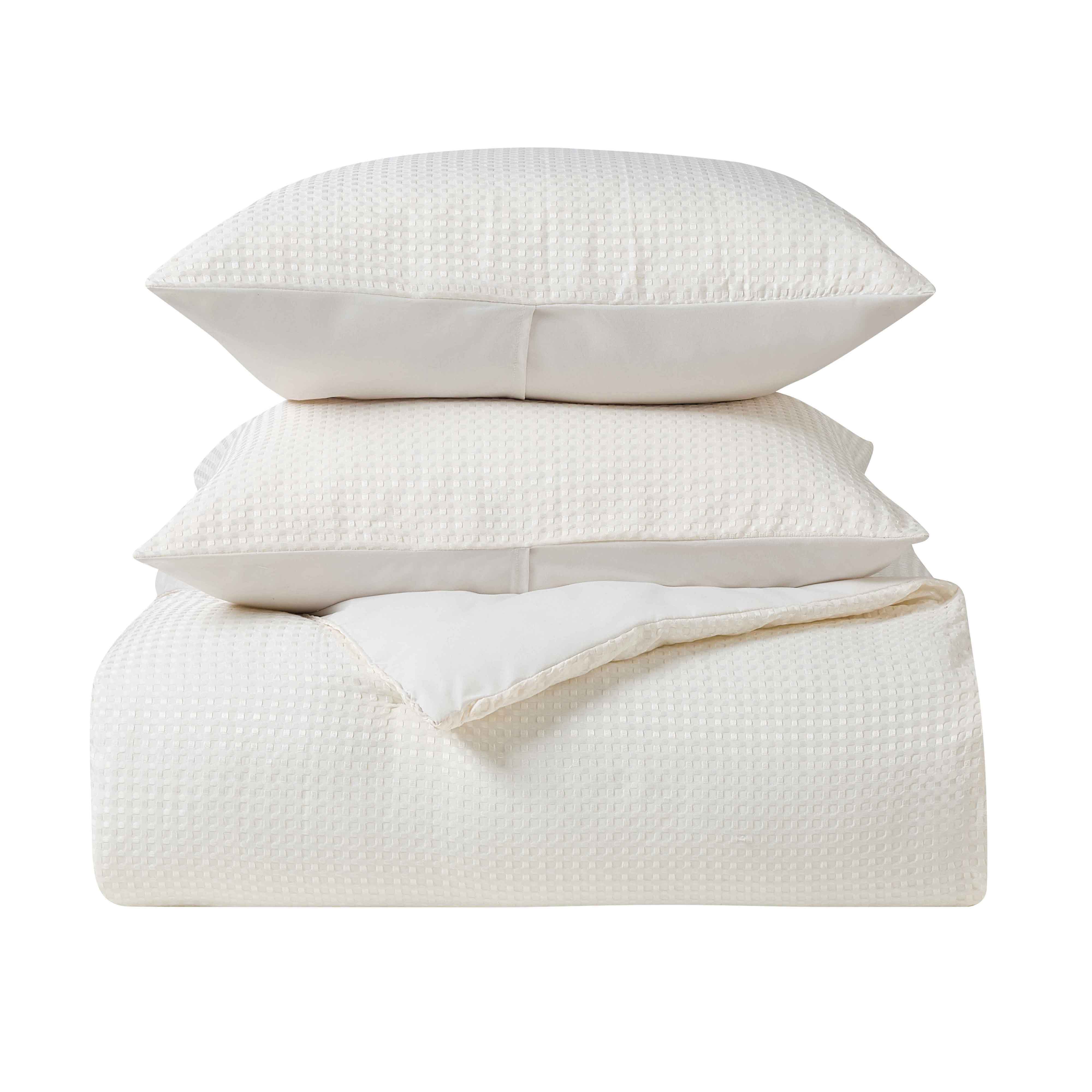  Kathy Ireland Home Kathy Ireland 3-Piece Waffle Down Alternative Comforter Set - Queen - Bonton