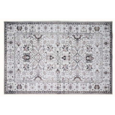 Bibb Home Washable Flannel Printed Area Rug With Latex Back 4x6 Ft